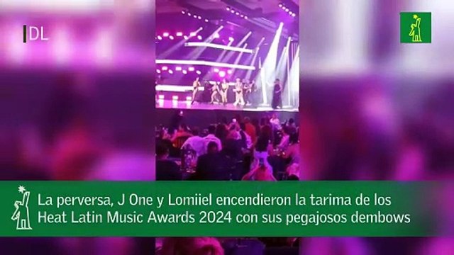 La perversa, J One y Lomiiel encendieron la tarima de los Heat Latin Music Awards 2024 con sus pegajosos dembows