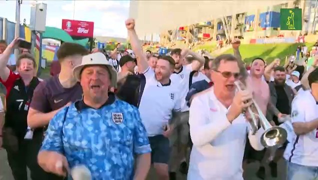 Festejos de Inglaterra y Países Bajos por el pase a semifinales de la Eurocopa