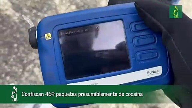 Confiscan 469 paquetes presumiblemente de cocaina