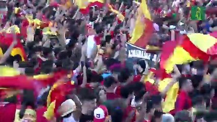 La selección española celebra su cuarta Eurocopa en Cibeles