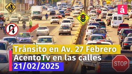 Así se está el tapón en la Av. 27 de Febrero a ésta hora