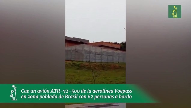 Cae un avión ATR-72-500 de la aerolínea Voepass en zona poblada de Brasil con 62 personas a bordo