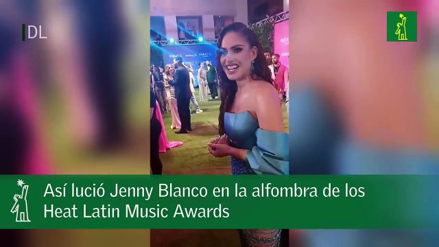 Así lució Jenny Blanco en la alfombra de los Heat Latin Music Awards.