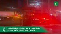 Controlan fuego originado tras una motocicleta incendiarse en bomba de Santiago Oeste