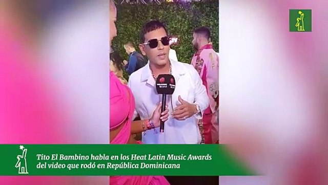 Tito El Bambino habla en los Heat Latin Music Awards del video que rodó en República Dominicana