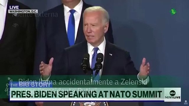 Biden llama accidentalmente a Zelenski como presidente Putin