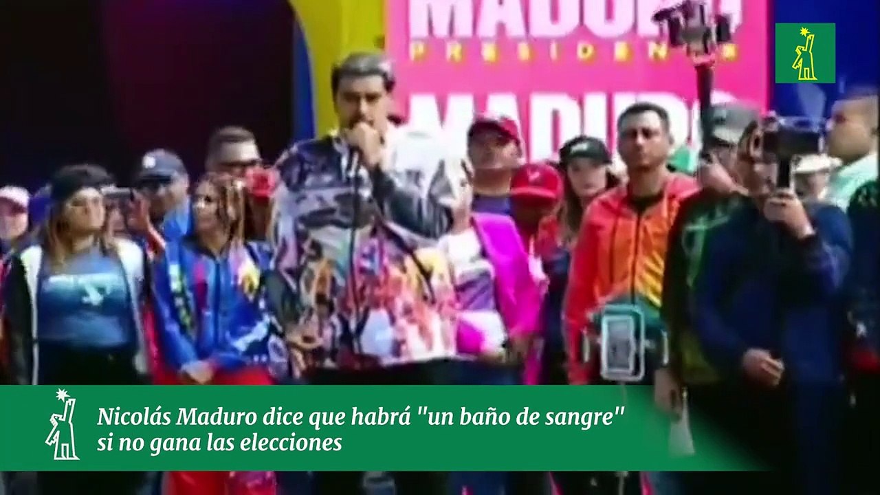Nicolas Maduro dice que habrá "un baño de sangre"  si no gana las elecciones