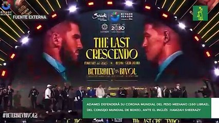 Pesaje del dominicano Carlos “Caballo Bronco” Adames, antes de su pelea en Arabia Saudita