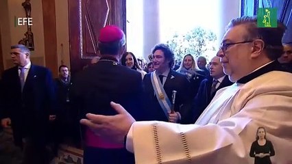 Milei encabeza el tedeum en la Catedral Metropolitana de Buenos Aires por festejos patrios