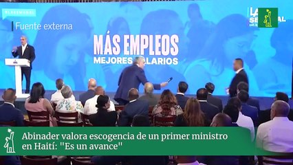 Abinader valora escogencia de un primer ministro en Haití: "Es un avance"