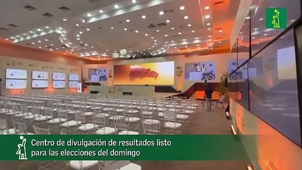 Centro de divulgación de resultados listo para las elecciones del domingo
