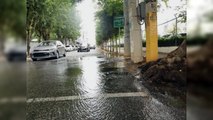 Fuga de agua en calle Jacinto Mañón afecta el tránsito