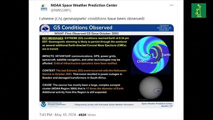 La mayor tormenta solar desde 2003 impacta la Tierra