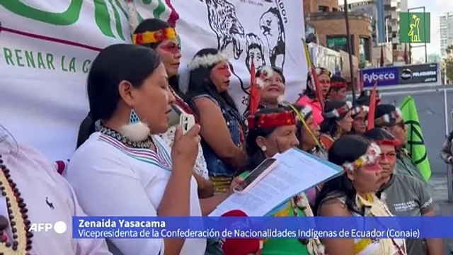 Indígenas reclaman suspender extracción de crudo en reserva de Ecuador