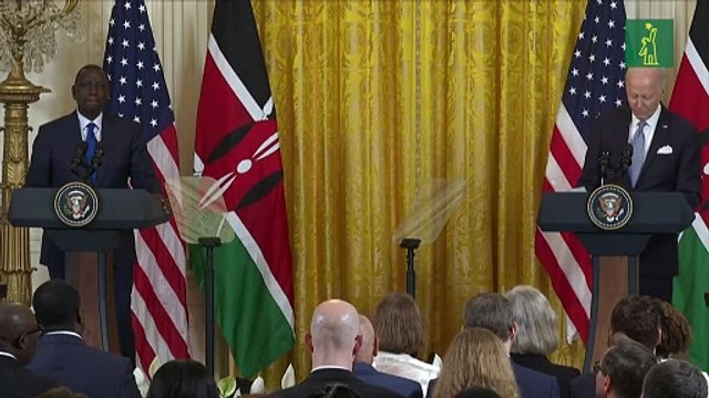 Presidente de Kenia promete junto a Biden acabar con las pandillas de Haití