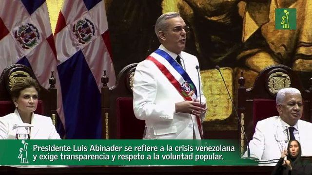 Abinader condena atropellos en Venezuela y advierte el país estará del lado de la democracia