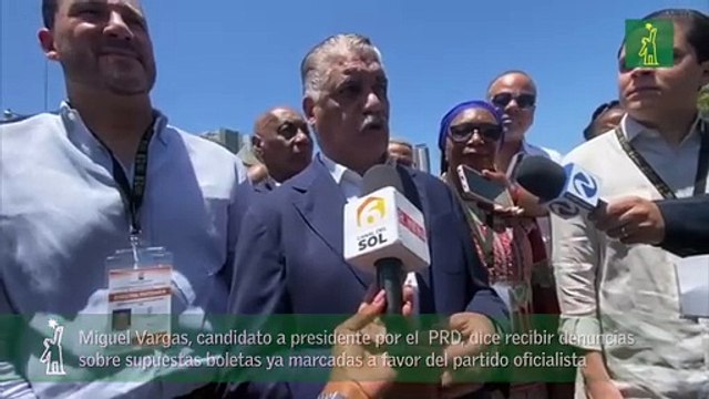 Miguel Vargas, Candidato A Presidente Por El Prd, Dice Recibir Denuncias Sobre Supuestas Boletas Ya Marcadas A Favor Del Partido Oficialista