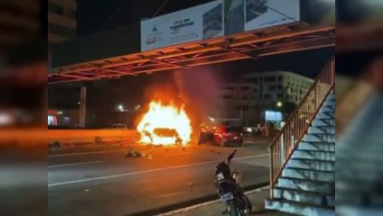 VIDEO| Dos muertos y un herido en accidente de tránsito