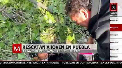 Rescatan a joven que vivió dos años dentro de una alcantarilla en Villa Frontera, Puebla