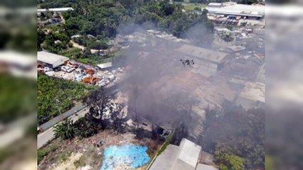 Incendio afecta fábrica en la Autopista Duarte