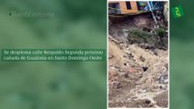 Se desploma calle Respaldo Segunda próximo cañada de Guajimia en Santo Domingo Oeste
