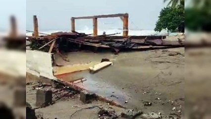 Club de la Armada afectado por huracán Beryl