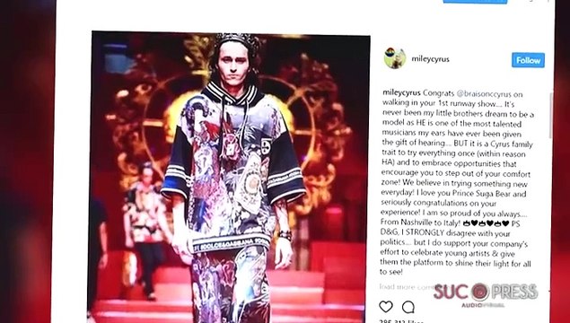 Miley Cyrus critica a Dolce & Gabbana, por vestir a Melania Trump