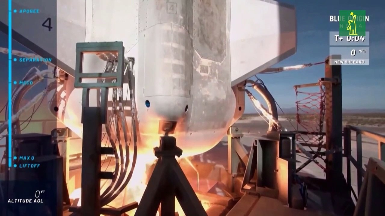 Jeff Bezos en primer viaje de turismo espacial de Blue Origin en julio