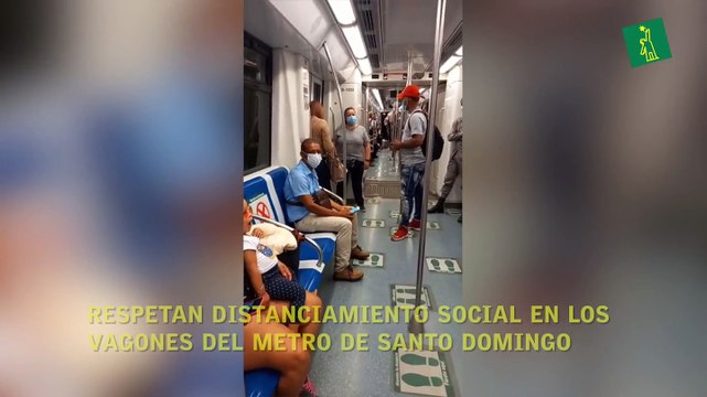 Respetan distanciamiento social en los vagones del Metro de Santo Domingo