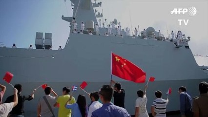 Flotilla de Marina de Guerra china en aguas cubanas