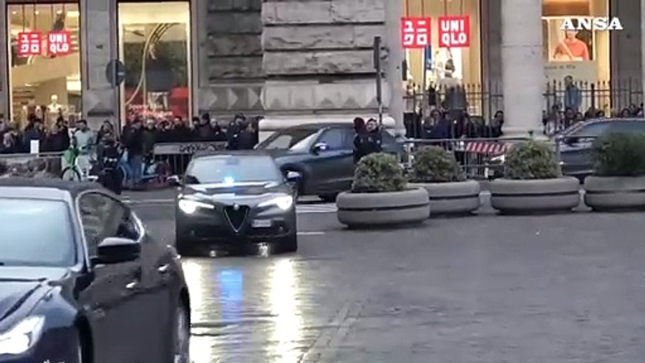 Italia-Israele, l'arrivo del presidente Herzog a Palazzo Chigi per l'incontro con Meloni