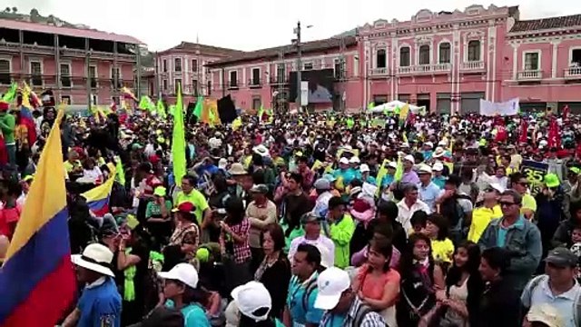 Marchas anti y pro gobierno desbordan Ecuador
