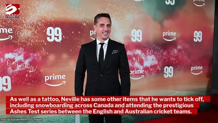 David Beckham getting Gary Neville his first tattoo for his 50th birthday