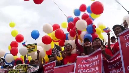 Filipinos celebran fallo favorable sobre Mar de China Meridional