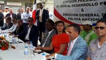 Director de la Policía Nacional Nelson Peguero donde inauguran el cuartel de la Policía en Cien fuegos