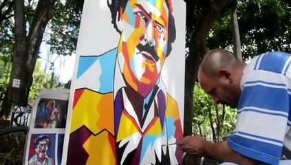 La fiebre por Pablo Escobar vive a través del óleo en Medellín