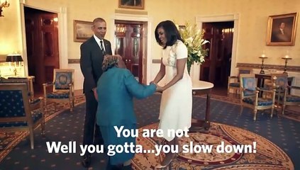 Sueño cumplido a los 106 años: Bailar con un presidente negro