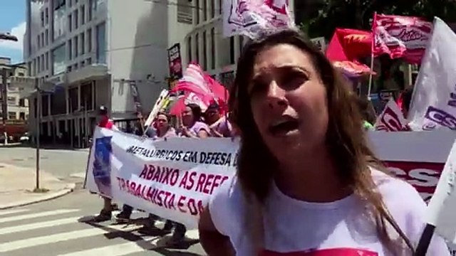 Sindicatos de Brasil protestan contra ajustes y privatizaciones