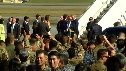 A su llegada a Japón, Trump lanza advertencia a Corea del Norte