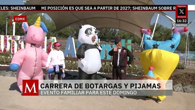 Todo listo para la primera carrera de botargas y pijamas en Iztapalapa