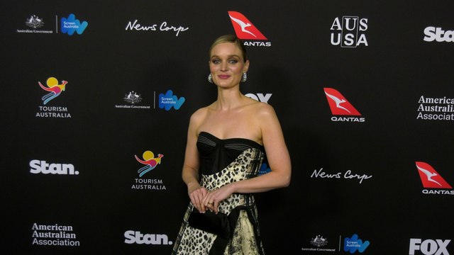 Bella Heathcote attends the 22nd annual G'Day USA Arts Gala blue carpet event