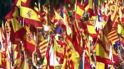 Masiva marcha en Barcelona contra independencia de Cataluña