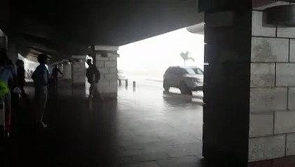 Lluvias en Aeropuerto Internacional de Las Américas