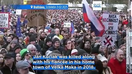 Thousands protest against Slovakia's PM on anniversary of journalist's murder