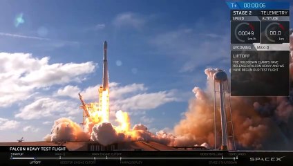 El Falcon Heavy, el cohete más potente del mundo, inicia su primer vuelo
