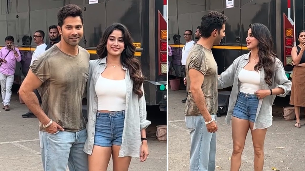 Dynamic Duo Varun Dhawan & Janhvi Kapoor Snapped Together In Swag Before Their Shoot Session!