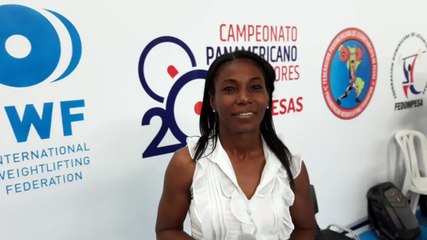 Milquella Pirón, madre de la pesista Beatriz Pirón