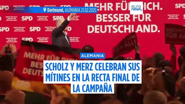 Scholz y Merz siguen haciendo campaña antes de las elecciones federales alemanas