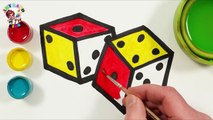 🎲 Colorful Dice Drawing & Coloring for Kids 🎨✨