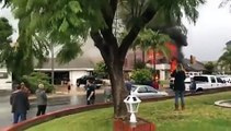Avioneta cae en vecindario de California